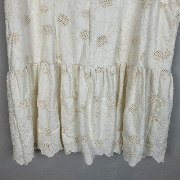 Alex Marie plus size 24W Phoebe shift dress ivory embroidered scalloped tiered - Picture 10 of 15